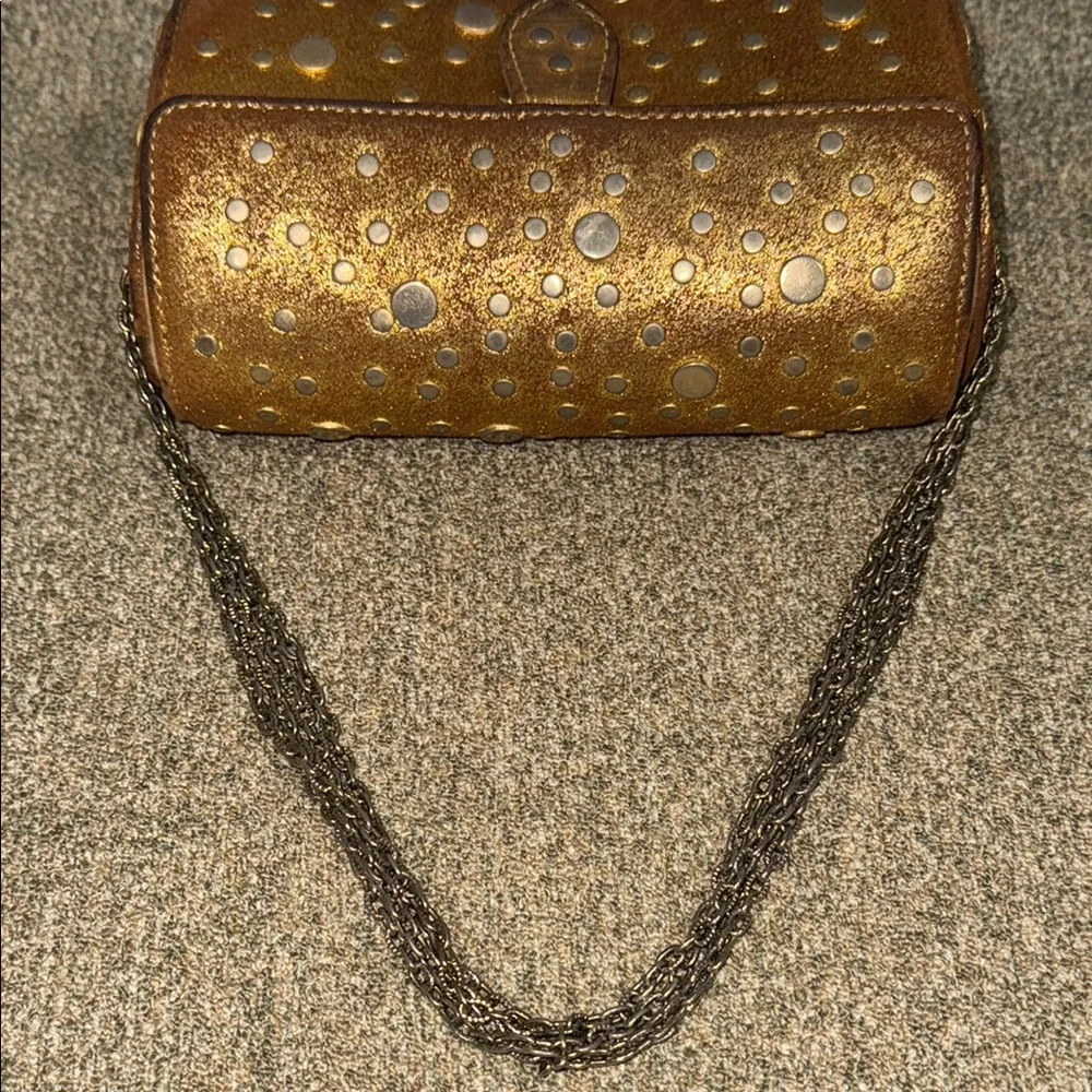 Moo Roo Gold Clutch with Sparkling Accents